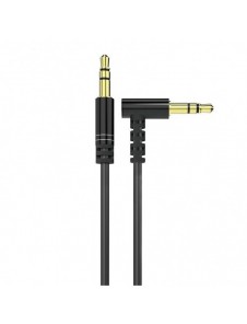 Dudao vinklad kabel AUX minijack 3,5 mm kabel 1m svart (L11 svart)