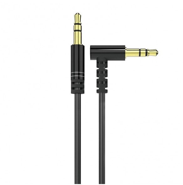 Dudao vinklad kabel AUX minijack 3,5 mm kabel 1m svart (L11 svart)
