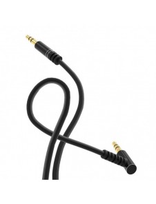 Dudao vinklad kabel AUX minijack 3,5 mm kabel 1m svart (L11 svart)