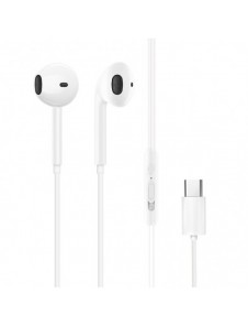 Dudao in-ear-hörlurar med USB Type-C-kontakt vit (X3C)