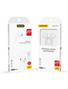 Dudao in-ear-hörlurar med USB Type-C-kontakt vit (X3C)