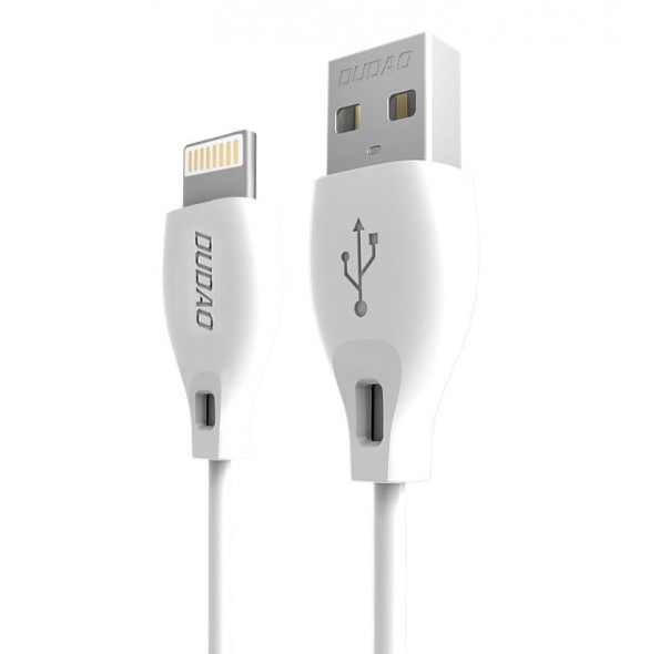 Dudao-kabel USB / Lightning 2.1A-kabel 2m vit (L4L 2m vit)