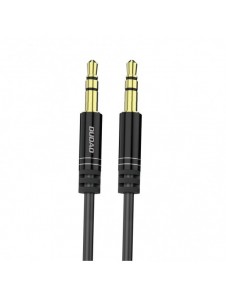 Dudao lång sträckbar kabel AUX minijack 3,5 mm fjäder ~ 150 cm svart (L12 svart)
