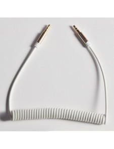 Dudao lång sträckbar kabel AUX minijack 3,5 mm fjäder ~ 150 cm svart (L12 svart)
