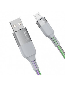 Dudao LED-upplyst kabel USB - micro USB 5 A 1 m grå (L9XM)