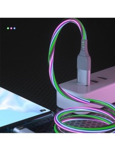 Dudao LED-upplyst kabel USB - micro USB 5 A 1 m grå (L9XM)