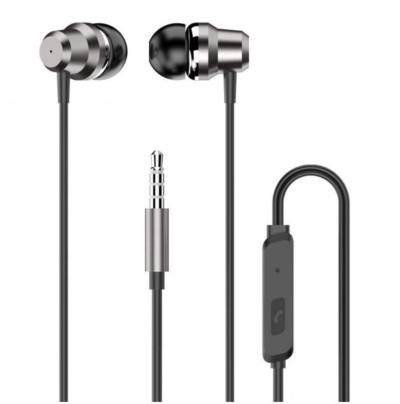 Dudao in-ear hörlurar headset med fjärrkontroll och mikrofon 3,5 mm minijack silver (X10 Pro silver)