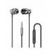 Dudao in-ear hörlurar headset med fjärrkontroll och mikrofon 3,5 mm minijack silver (X10 Pro silver)