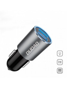 Dudao billaddare 2x USB 3.4A grå (R5s grå)