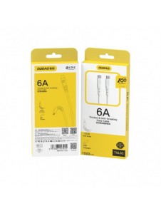 Dudao kabel, kabel USB Typ C - USB Typ C 6A 100W PD 1m vit (TGL3C)