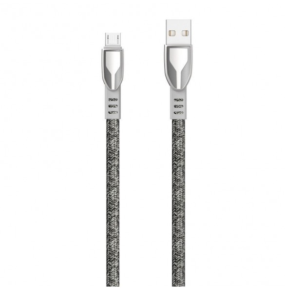 Dudao USB flätad kabel - micro USB 5 A 1 m grå (L3PROM grå)