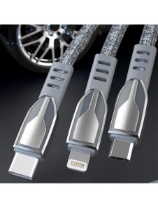 Dudao USB flätad kabel - micro USB 5 A 1 m grå (L3PROM grå)