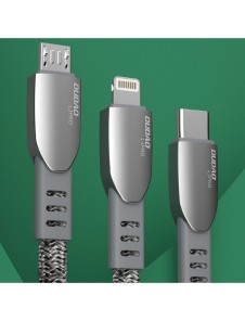 Dudao USB flätad kabel - micro USB 5 A 1 m grå (L3PROM grå)