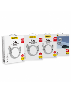 Dudao självorganiserande magnetkabel USB-kabel - micro USB 5 A 1 m grå (L1xsM ljusgrå)