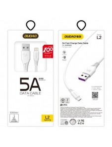 Dudao kabel USB / Lightning 5A kabel 2m vit (L2L 2m vit)