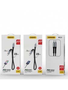 Dudao L10C-kabel USB Typ C - USB Typ C PD100W 0,23 m svart (L10C)