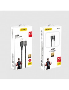 Snabbladdningskabel 30W 1m USB - Lightning Dudao L22L - grå