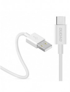 Dudao-kabel USB / USB Typ C 3A 1m vit (L1T vit)