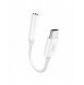 Dudao ljudadapter hörlursadapter från USB Type C till minijack 3,5 mm vit (L16CPro vit)