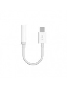Dudao ljudadapter hörlursadapter från USB Type C till minijack 3,5 mm vit (L16CPro vit)