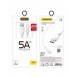 Dudao-kabel USB / USB Type C 5A-kabel 2m vit (L2T 2m vit)