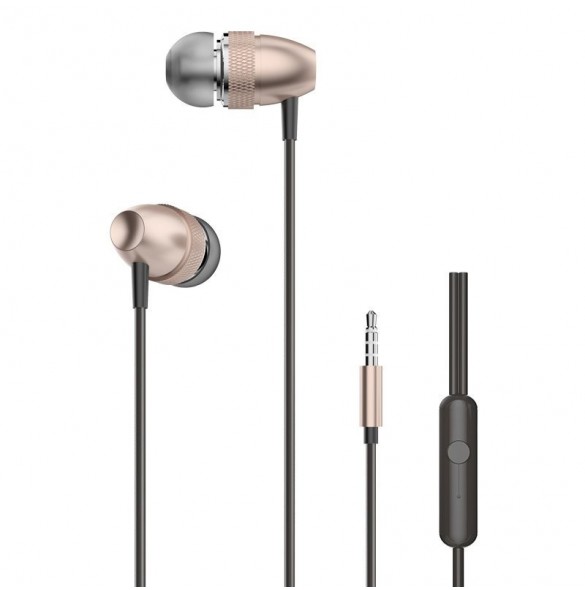 Dudao trådbundna in-ear hörlurar Headset med 3,5 mm miniuttag guld (X2Pro guld)