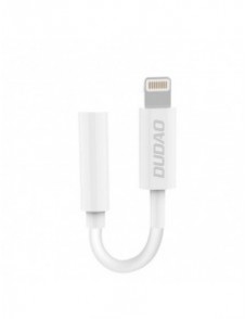 Dudao ljudadapter hörlursadapter från Lightning till 3,5 mm minijack vit (L16i vit)