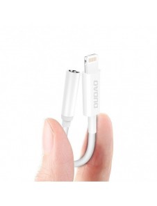 Dudao ljudadapter hörlursadapter från Lightning till 3,5 mm minijack vit (L16i vit)