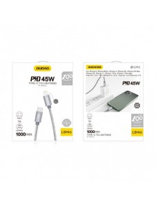 Dudao-kabel USB Typ C-kabel - Lightning Power Delivery 45W 1m grå (L5Pro grå)