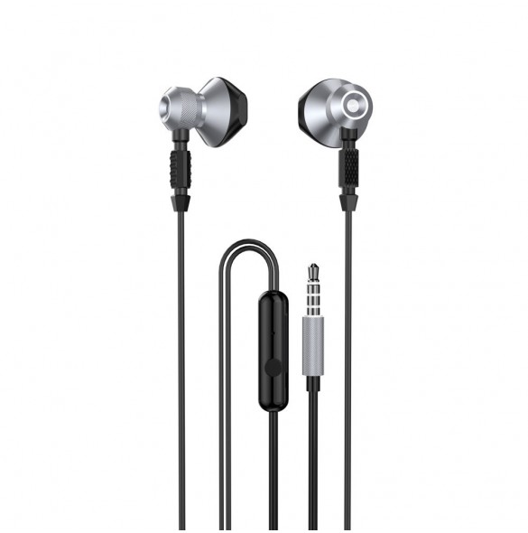 Dudao Metal Wired Earbuds 3,5 mm Mini Jack Grey (X2C-Gray)