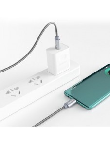 Dudao-kabel USB Typ C - USB Typ C 5 A 45 W 1 m Strömförsörjning Snabbladdning grå (L5ProC)
