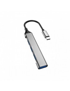 Dudao HUB 4in1 USB-C - 4x USB-A (3 x USB2.0 / USB3.0) 6,3 cm svart (A16T)