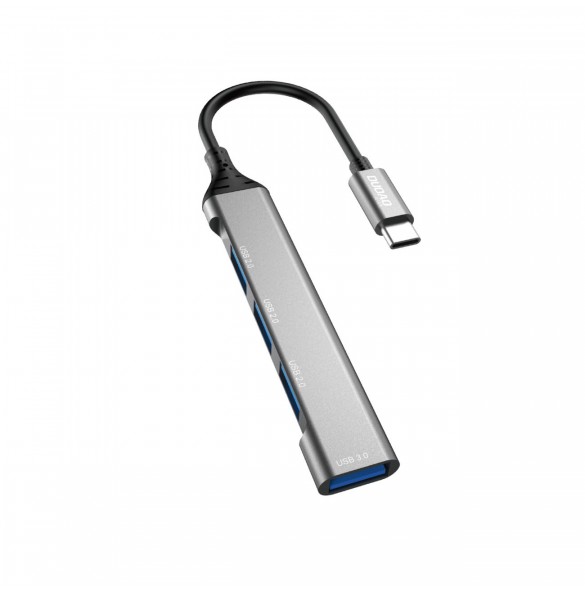 Dudao HUB 4in1 USB-C - 4x USB-A (3 x USB2.0 / USB3.0) 6,3 cm svart (A16T)