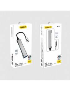 Dudao HUB 4in1 USB-C - 4x USB-A (3 x USB2.0 / USB3.0) 6,3 cm svart (A16T)
