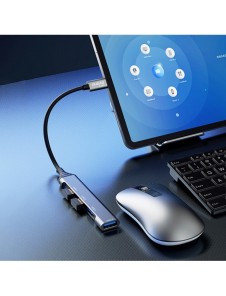Dudao HUB 4in1 USB-C - 4x USB-A (3 x USB2.0 / USB3.0) 6,3 cm svart (A16T)