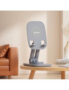 Dudao skrivbord teleskopstativ hopfällbart ställ för telefon surfplatta grå (F5XS)