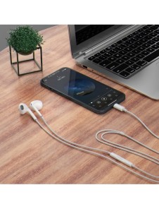 Dudao X14PROL-W1 in-ear hörlurar med Lightning-kontakt vit (X14PROL-W1)