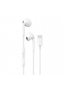 Dudao in-ear-hörlurar med USB Type-C-kontakt vit (X14PROT)