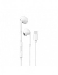 Dudao in-ear-hörlurar med USB Type-C-kontakt vit (X14PROT)