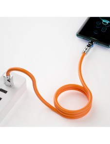 Vinklad kabel USB C - USB C 120W 1m rotation 180° Dudao - orange