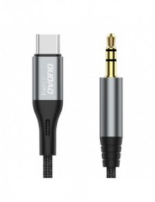 Dudao ljudkabel USB-C - miniuttag 3,5 mm 1m grå (L11PROT)