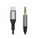 Dudao ljudkabel USB-C - miniuttag 3,5 mm 1m grå (L11PROT)