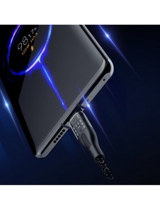 Snabbladdningskabel 120W 1m 3in1 USB - USB-C / microUSB / Lightning Dudao L22X - silver