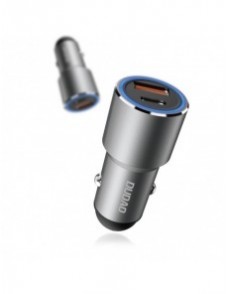 Dudao USB / USB Billaddare Typ C Strömförsörjning Snabbladdning 22,5 W Grå (R4PQ)