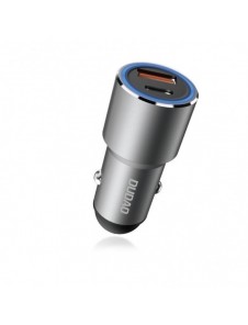 Dudao USB / USB Billaddare Typ C Strömförsörjning Snabbladdning 22,5 W Grå (R4PQ)