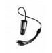 Dudao 3in1 USB billaddare 3,4 A inbyggd kabel Lightning / USB Typ C / micro USB svart (R5ProN svart)