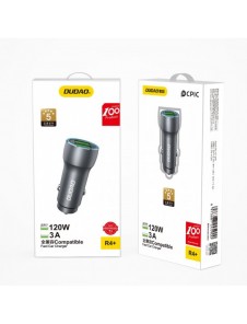 Dudao snabb billaddare 2 x USB 3A 18W grå (R4+)