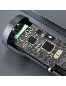 Dudao snabb billaddare 2 x USB 3A 18W grå (R4+)