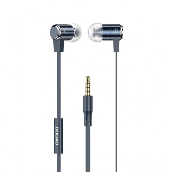 Dudao in-ear hörlurar headset med fjärrkontroll och mikrofon 3,5 mm miniuttag blå (X13S)