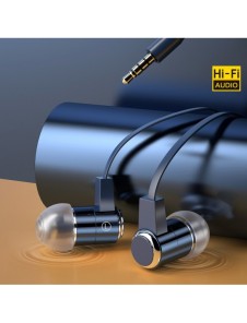 Dudao in-ear hörlurar headset med fjärrkontroll och mikrofon 3,5 mm miniuttag blå (X13S)